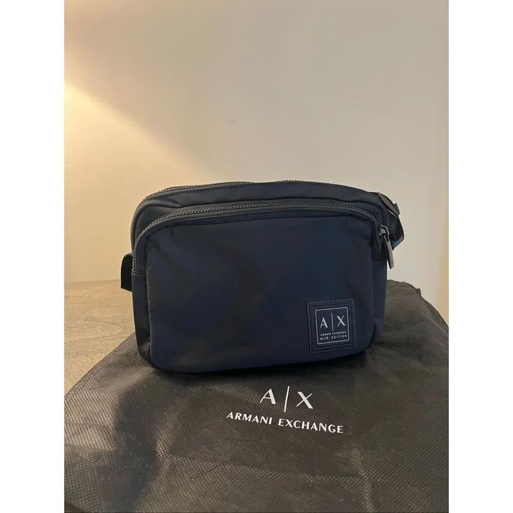 A|X Armani Exchange Blue Edition Messenger Crossbody Bag